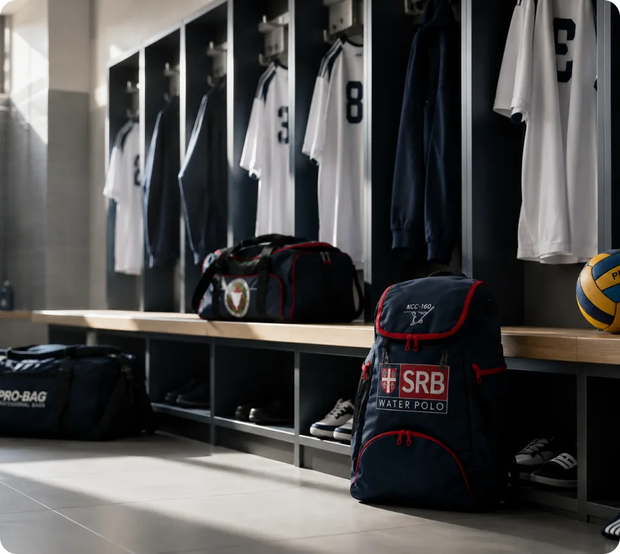 Sportske torbe i rančevi Pro-Bag u svlačionici
